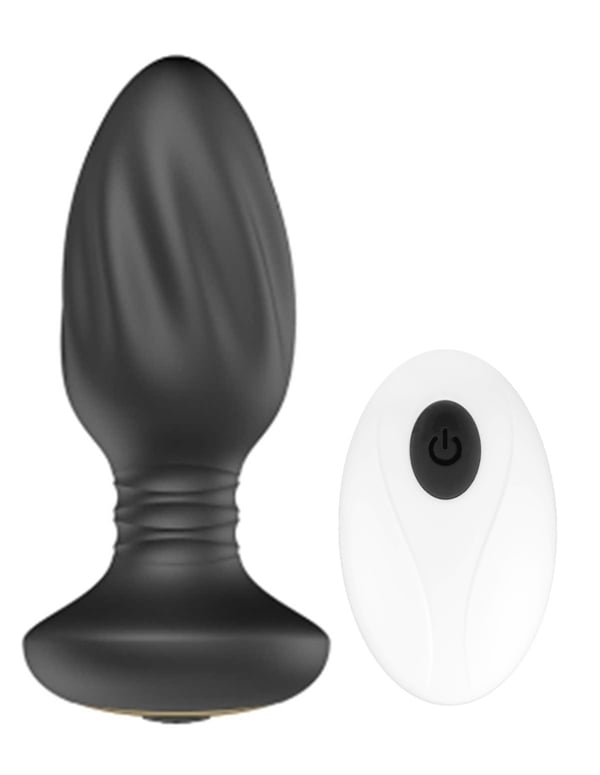 Anal Quest On The Edge Vibrating Plug With Remote default view Color: BK