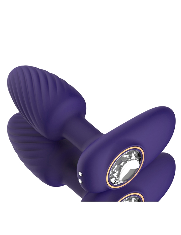 DIAMOND DELIGHTS - VIBRATING ANAL PLUG WITH REMOTE ALT4 view Color: PR