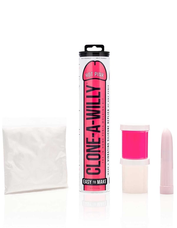 Clone A Willy Vibrator Kit Hot Pink ALT2 view Color: HP