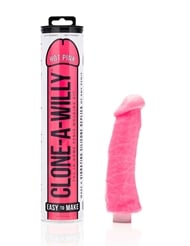 Front view of CLONE A WILLY VIBRATOR KIT HOT PINK