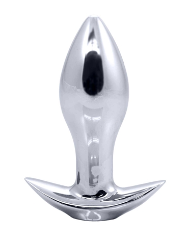 anal plug lockable Shiny Metal Butt Plug With Pull Ring – sissyloving main image 0
