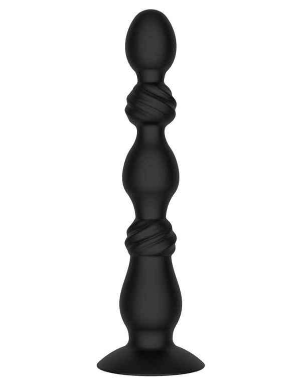 Anal Quest The Spire Vibrating Anal Beads With Remote ALT1 view Color: BK
