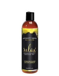 Front view of RELAX MASSAGE OIL 120ML