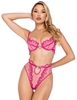 Additional PINK view of product BUBBLEGUM HEART BRA AND HIGH WAIST THONG with color code PK