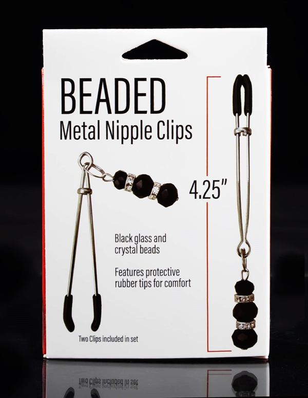 Bound To Love Beaded Nipple Clips ALT3 view Color: BKS
