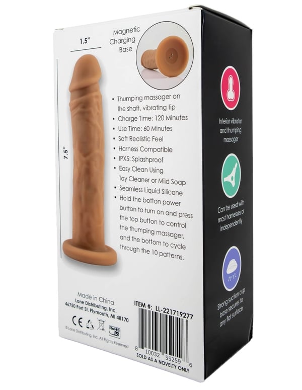 Loverboy Luxe Thumpin' Theo Vibrator ALT5 view Color: CAR