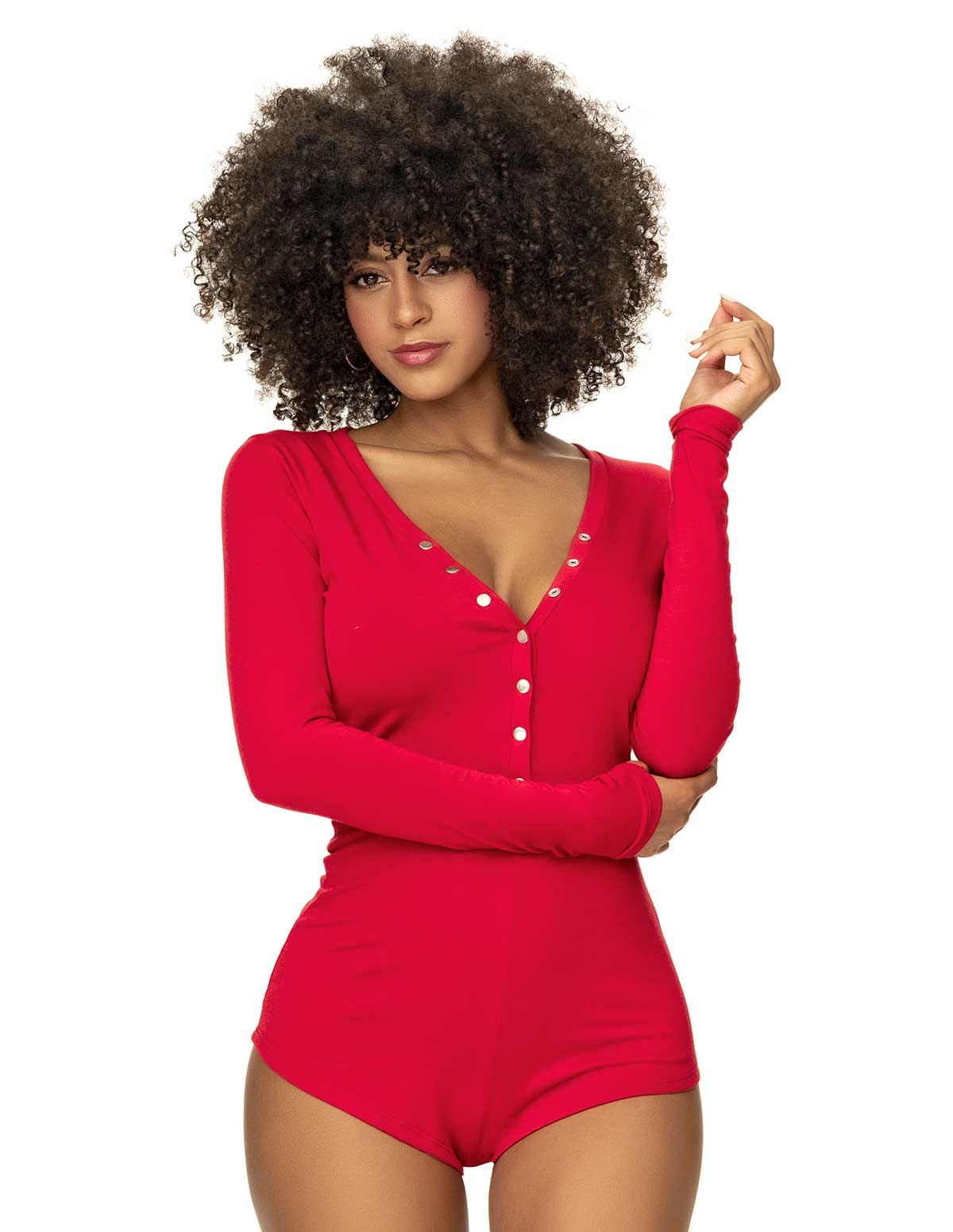 alternate image for LONG SLEEVE SEXY SLEEP ROMPER