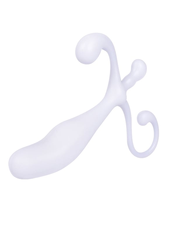 Enhancements Prostate Gear 5 Inch P-Spot Massager In White ALT1 view Color: WH