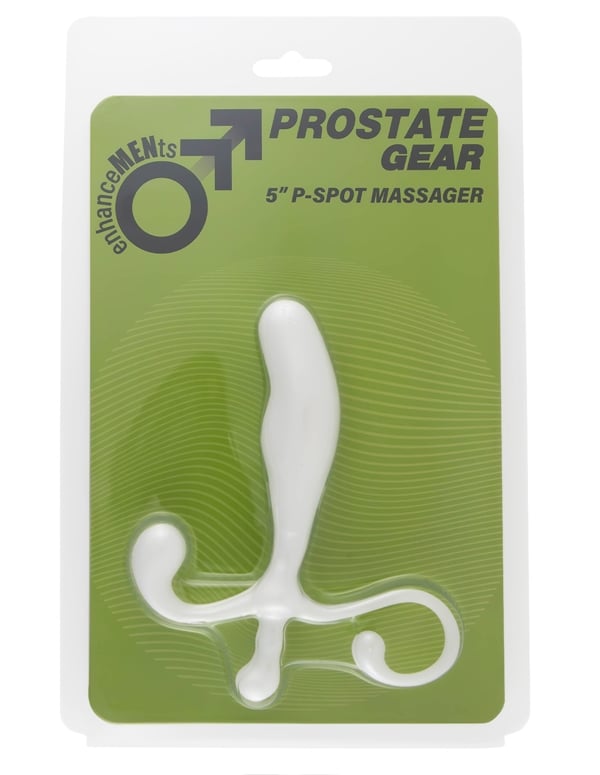 Enhancements Prostate Gear 5 Inch P-Spot Massager In White ALT2 view Color: WH