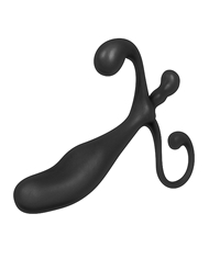 Alternate back view of ENHANCEMENTS PROSTATE GEAR 5 INCH P-SPOT MASSAGER IN BLACK