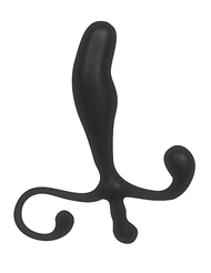 Alternate front view of ENHANCEMENTS PROSTATE GEAR 5 INCH P-SPOT MASSAGER IN BLACK