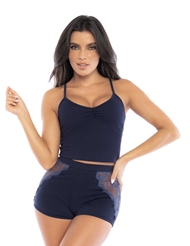 Front view of SEXY CAMI TOP AND SHORTS SLEEP SET