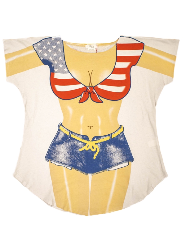 Bikini Shirt Coverup - American Flag Bikini ALT2 view Color: FLG