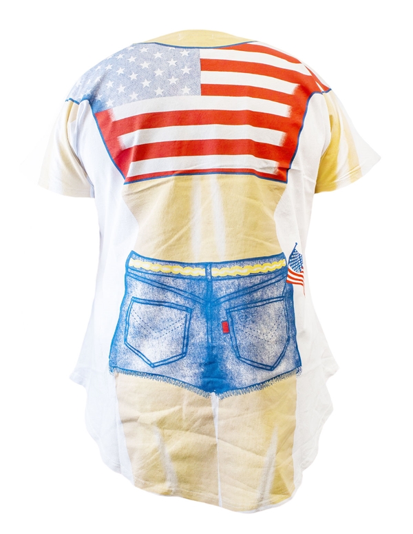 Bikini Shirt Coverup - American Flag Bikini ALT5 view Color: FLG