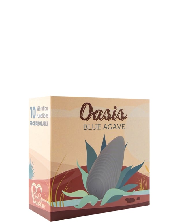 Oasis Blue Agave Massager ALT2 view Color: BL