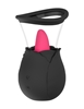 Additional BLACK/PINK view of product ROSARIUM - CAROLINE SUCTION VIBRATOR WITH TONGUE with color code BP