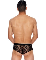Alternate back view of BLACK LACE BRIEF