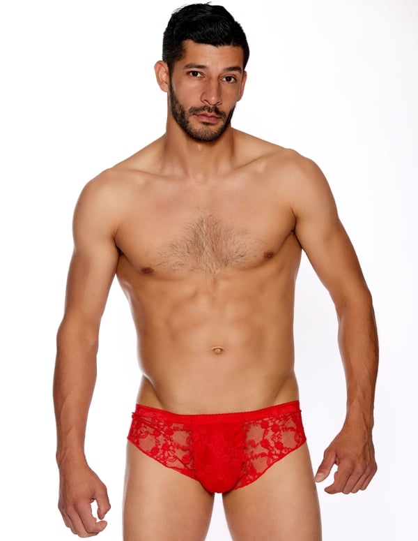 Red Lace Brief default view Color: RD