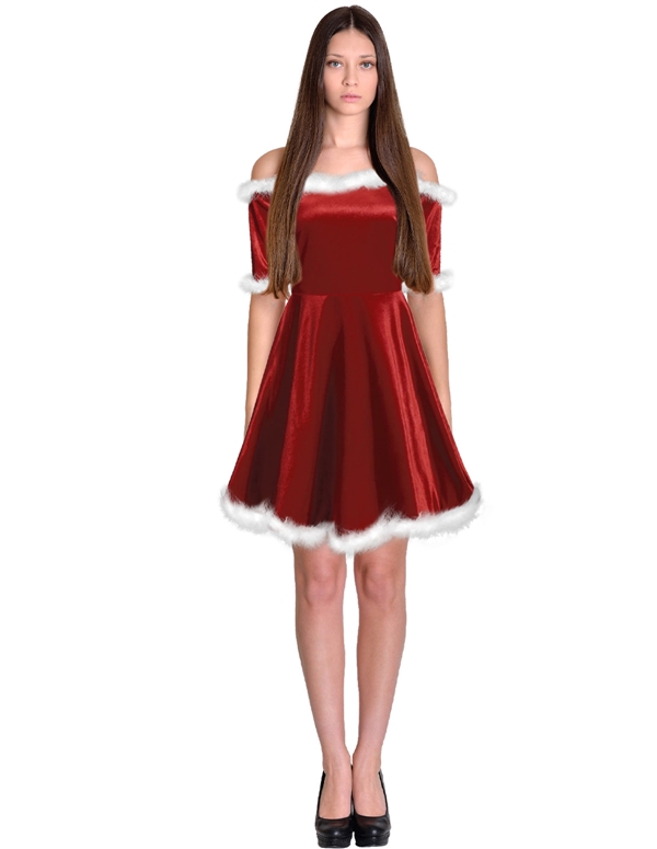 Mrs Claus Dress And Hat ALT2 view Color: RWH