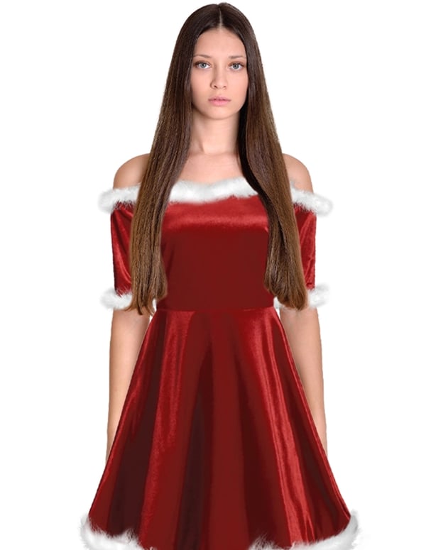 Mrs Claus Dress And Hat default view Color: RWH