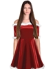Additional RED/WHITE view of product MRS CLAUS DRESS AND HAT BY EXELNT DESIGNS with color code RWH