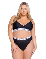 Front view of PLAYBOY LIFESTYLE 2PC PLUS SIZE SET