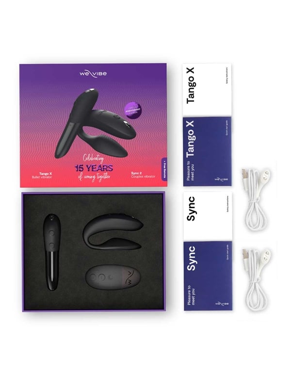 We-Vibe 15Th Anniversary Collection - Tango X + Sync 2 ALT2 view Color: BK