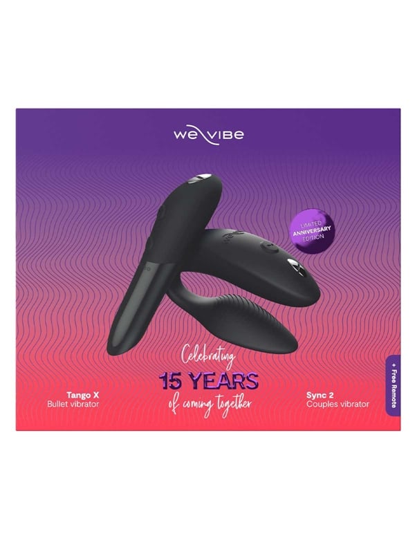 We-Vibe 15Th Anniversary Collection - Tango X + Sync 2 ALT4 view Color: BK
