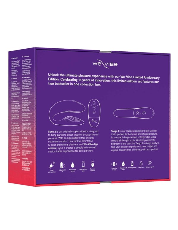We-Vibe 15Th Anniversary Collection - Tango X + Sync 2 ALT5 view Color: BK