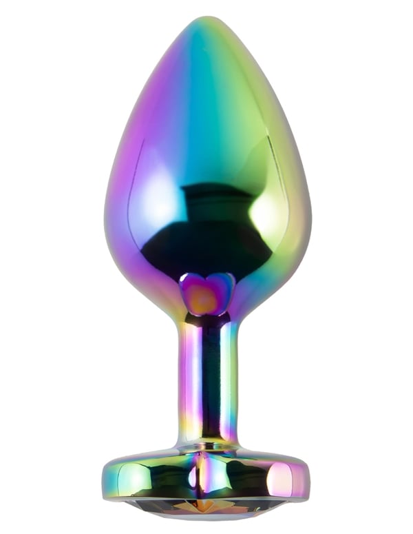 Fem Gem Colorful Love Plug With Rainbow Gem ALT1 view Color: MC