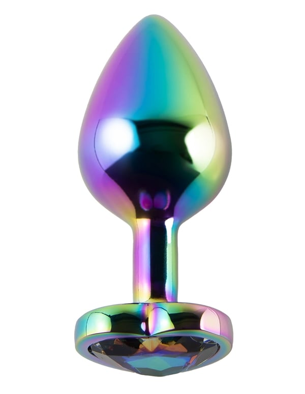 Fem Gem Colorful Love Plug With Rainbow Gem ALT2 view Color: MC