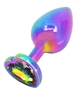Additional MULTICOLOR view of product FEM GEM - RAINBOW HEART PLUG WITH RAINBOW GEM with color code MC
