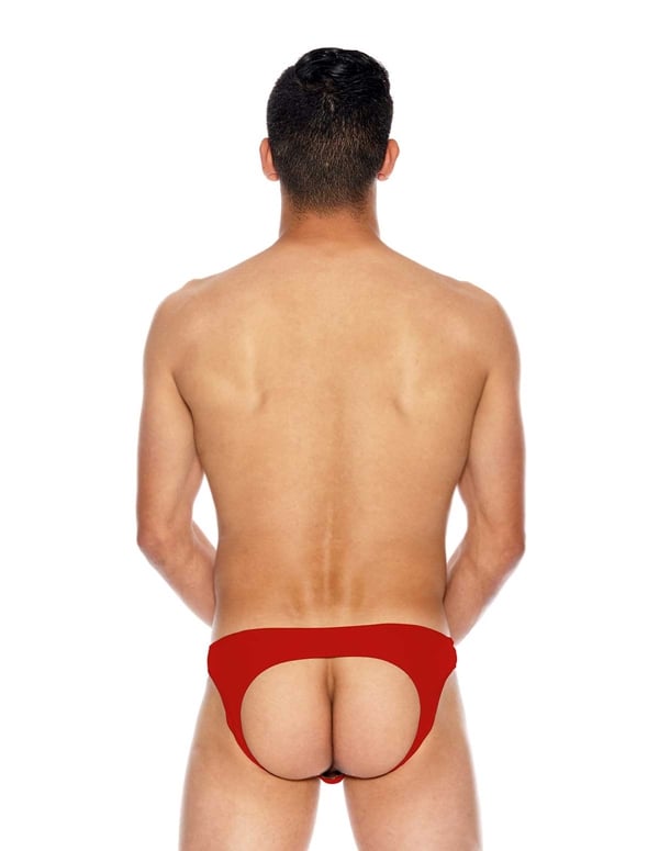 Red Backless Brief ALT1 view Color: RD