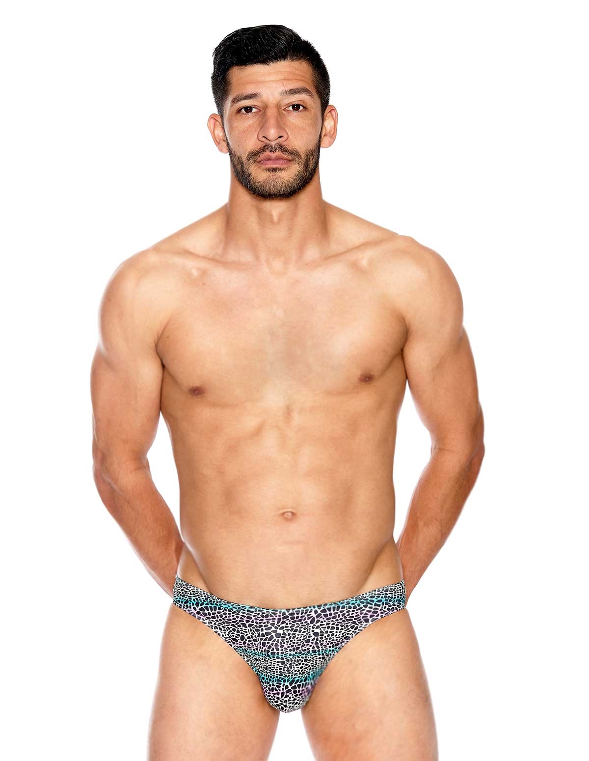 alternate image for Rainbow Leopard Open Back Brief