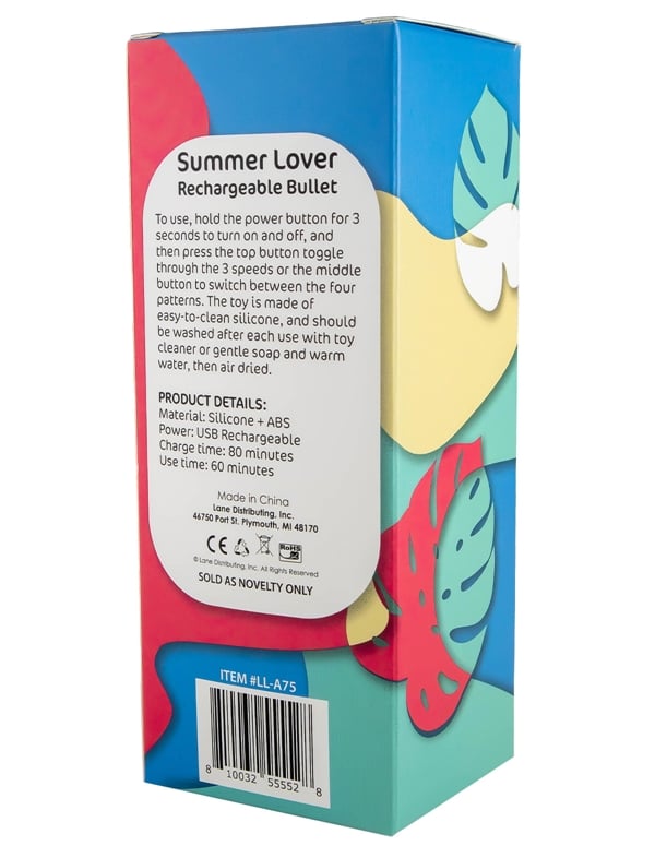 Playtime Summer Lover Rechargeable Bullet ALT5 view Color: PK