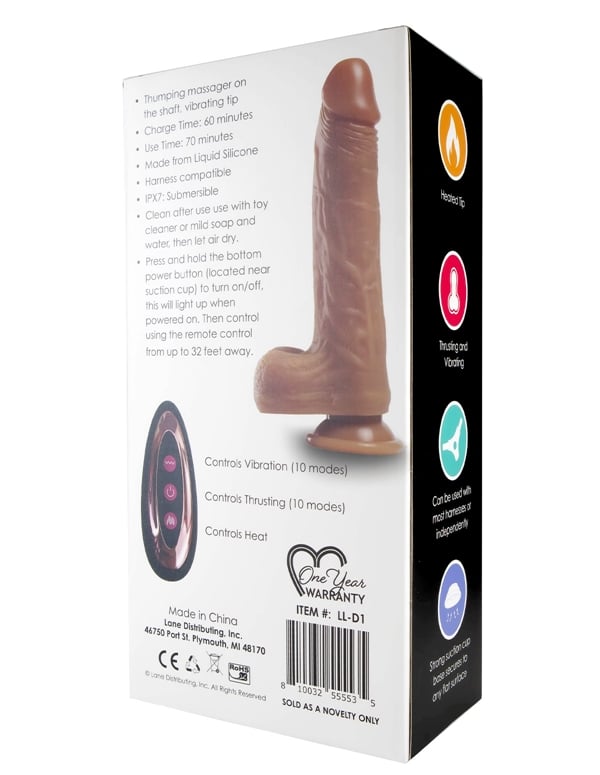 Loverboy Luxe Mr. Jiggles Warming Thrusting Vibrator ALT4 view Color: CAR