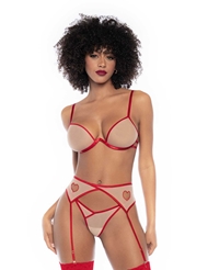 Additional  view of product UR MINE BRA AND GARTER SET with color code NRD