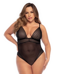 Additional  view of product HEAVEN SENT PLUS SIZE TEDDY with color code BK