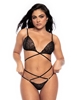 Additional BLACK view of product MAGNOLIA BRA AND PANTY SET with color code BK