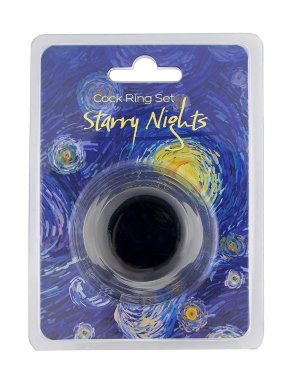 Starry Nights 6Pc C-Ring Set ALT6 view Color: BK
