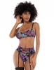 Additional MULTI view of product DREAM FLOWER BRA AND GARTER SET with color code MC
