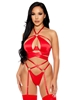 Additional RED view of product SOFT LIFE SATIN CRISS CROSS BRA AND PANTY with color code RD