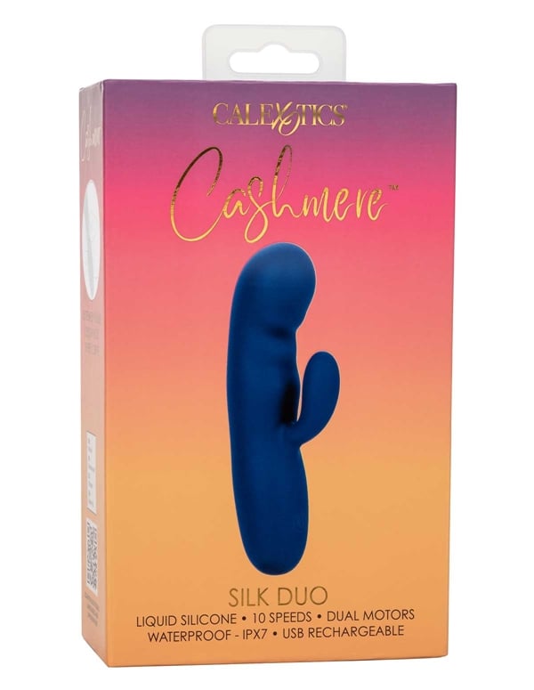 Cashmere Silk Duo Dual Stim Vibrator ALT5 view Color: BL