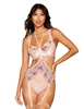 Additional ROSE view of product VINTAGE ROSE EMBROIDERY BRA AND OPEN CUP TEDDY with color code RS