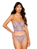 Additional LILAC view of product RHINESTONE FISHNET BUSTIER AND THONG SET with color code LL