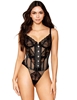 Additional BLACK view of product LANA BUSTIER AND G-STRING SET with color code BK