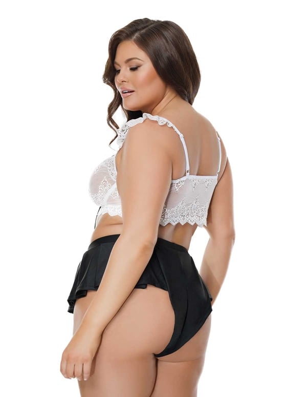 Your Fantasy Plus Size Crop Top And Shorts ALT1 view Color: BW