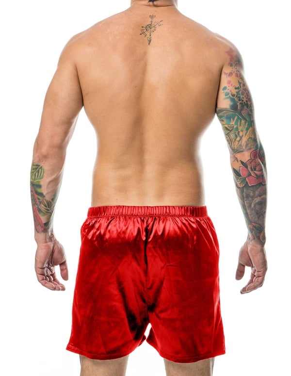 Red Satin Shorts ALT1 view Color: RD