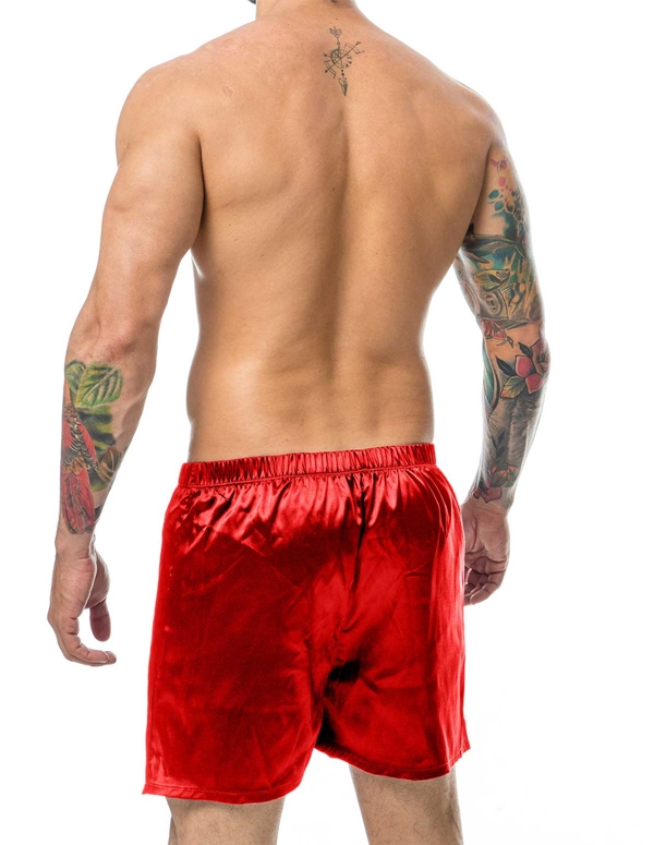 Red Satin Shorts ALT5 view Color: RD