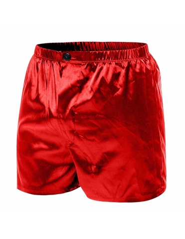 RED SATIN SHORTS - MBLW01-RED-05019